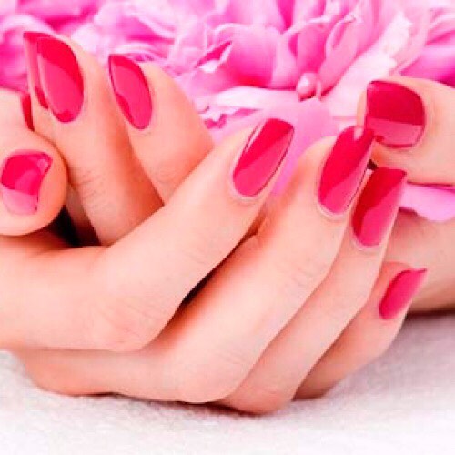 BOLD("ITALICS("RED("ROSE NAILS")")") - manicure